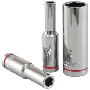 Bocallave Estriada Larga - Encastre 3/8" - (mm)